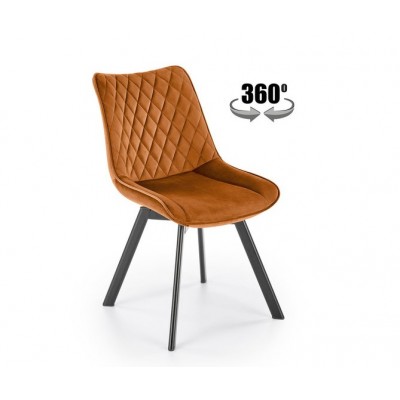 Стул HALMAR K520 корица/черный, поворотный